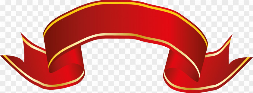 Red Ribbon Line Logo Clip Art PNG