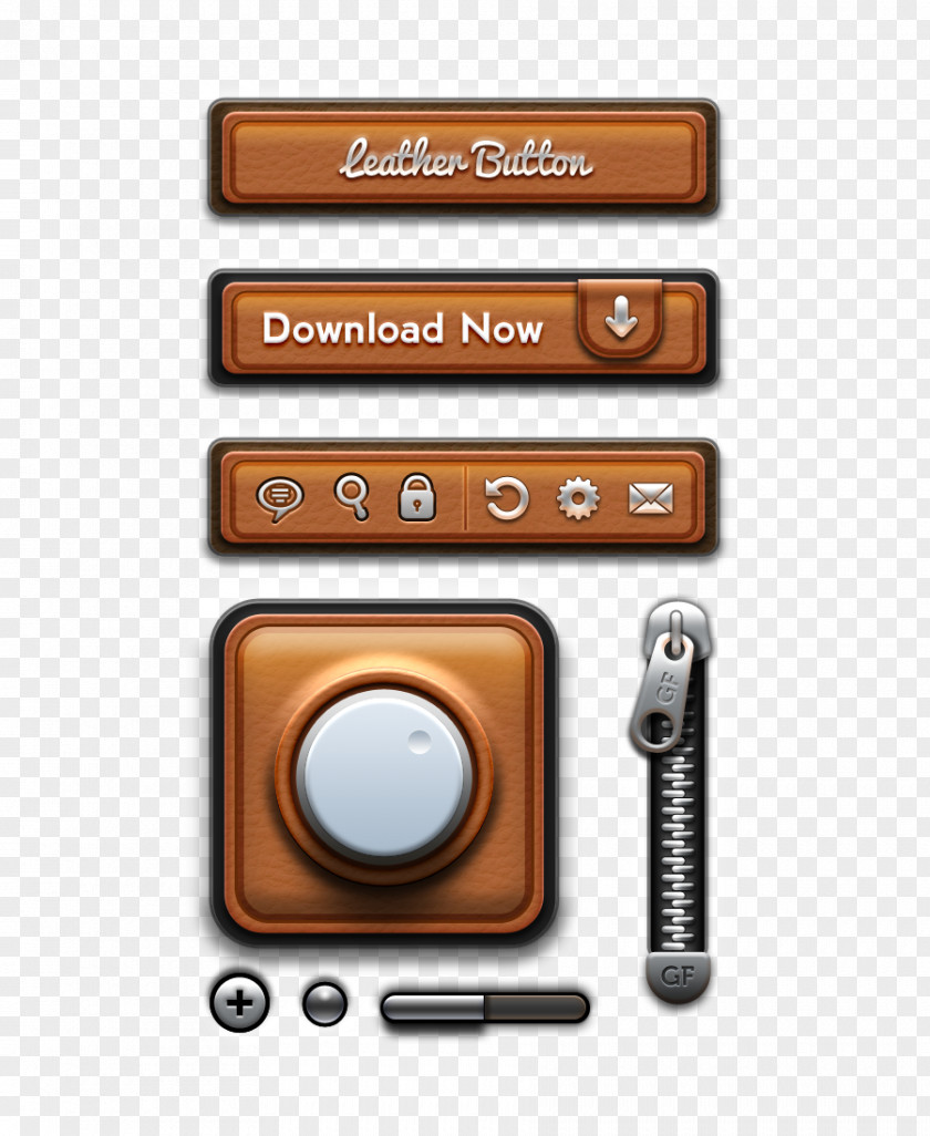 Retro Button Download Flat Design PNG
