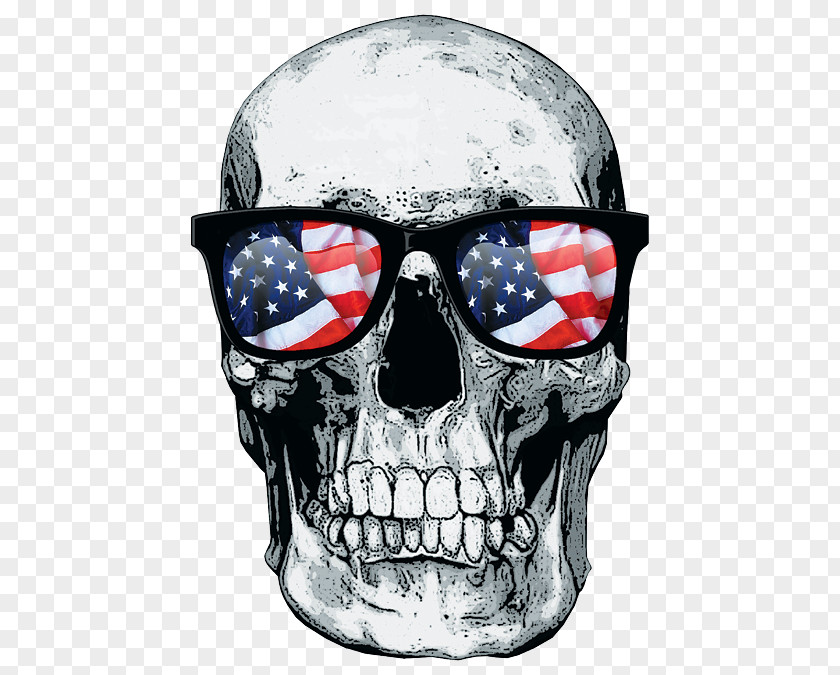 T-shirt United States Skull Top PNG