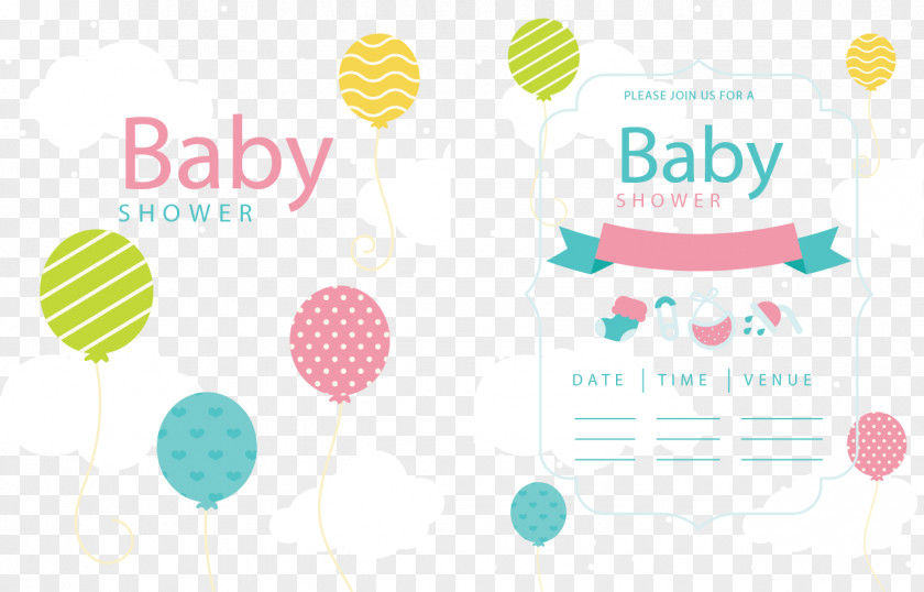 Baiyun Background Newborn Invitation Card Computer Network Cloud Gratis PNG