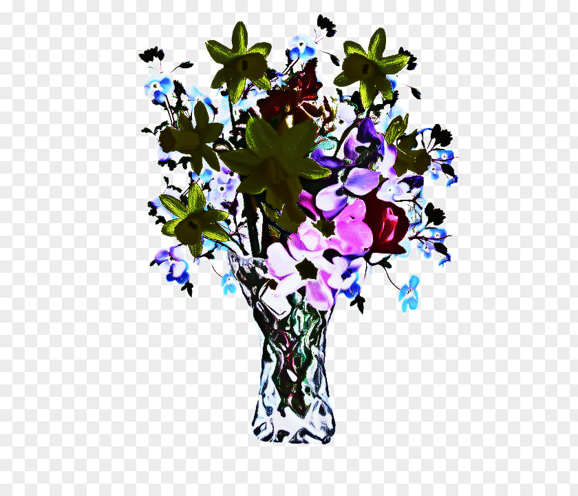 Dendrobium Plant Stem Flowers Background PNG