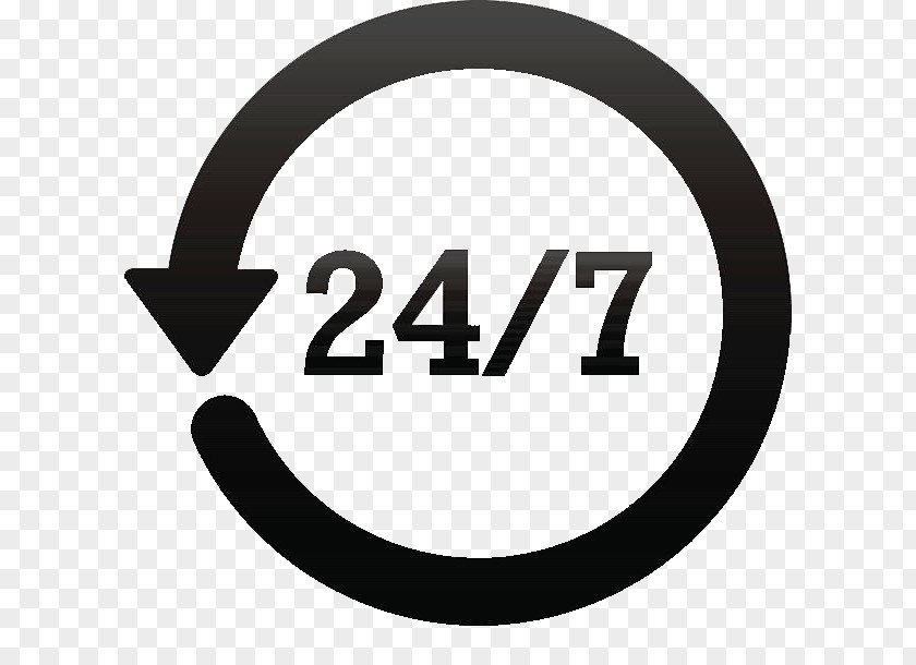 7/24 Hizmet Clip Art Image Logo 24/7 Service PNG