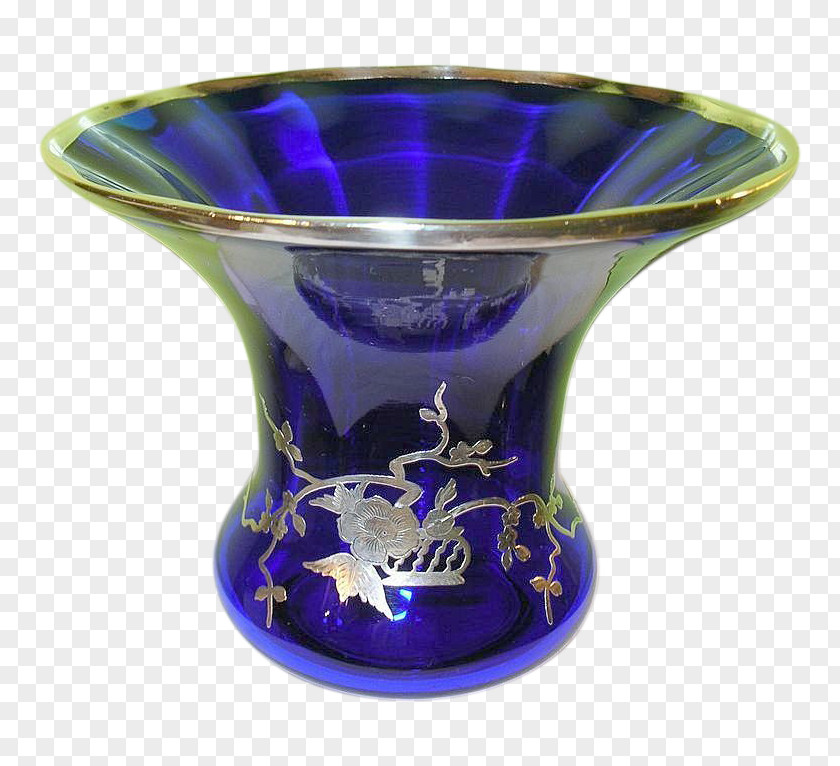 Glass Ball Vase Cobalt Blue Flow PNG