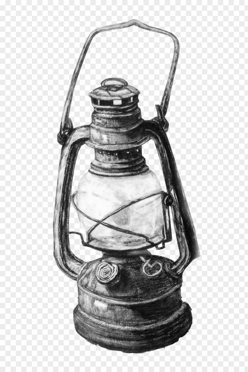Hand Painted Oil Lamp Poster Drawing PNG