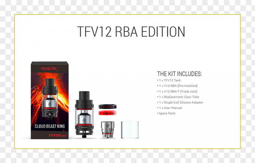 Vaper Electronic Cigarette Aerosol And Liquid Cloud-chasing V12 Engine Atomizer PNG