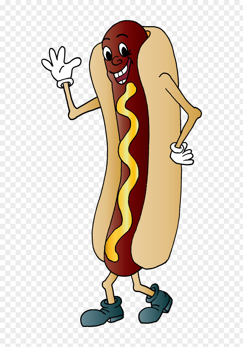 Hotdog Cartoon Human Behavior Clip Art PNG