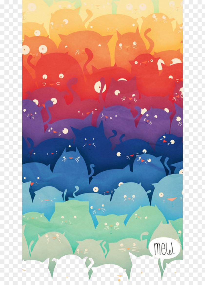 Color Cat IPhone 6 5s PNG