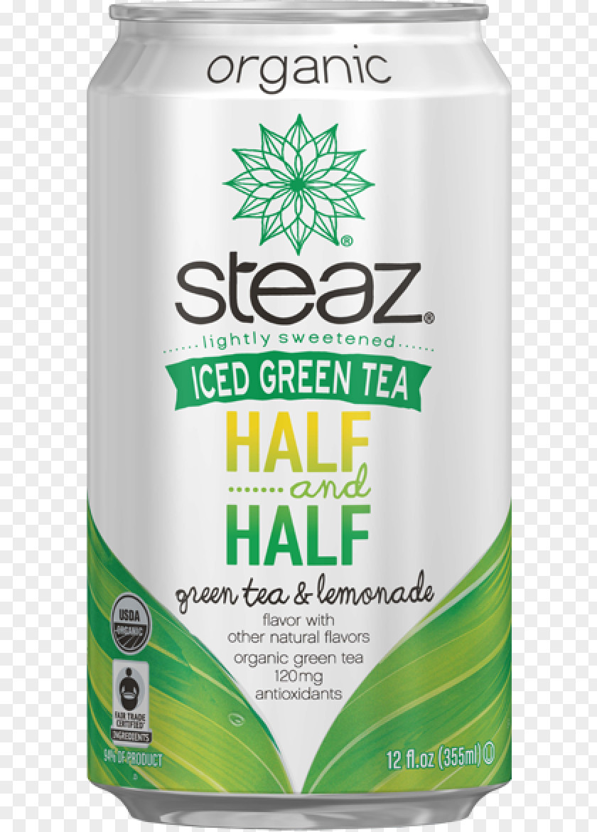 Green Tea Iced Organic Food Steaz PNG