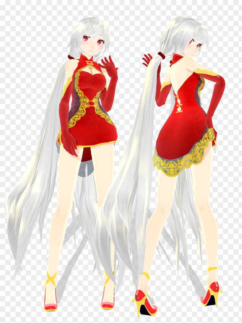 Hatsune Miku MikuMikuDance Cheongsam Vocaloid Dress PNG