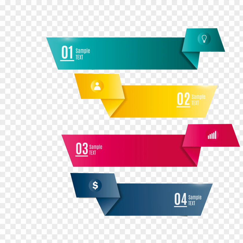 Notes Paper Origami Banner PNG