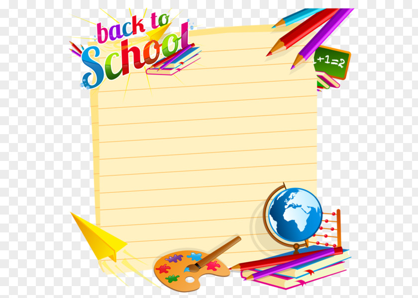 School Borders And Frames Clip Art For Back-To-School Vector Graphics PNG