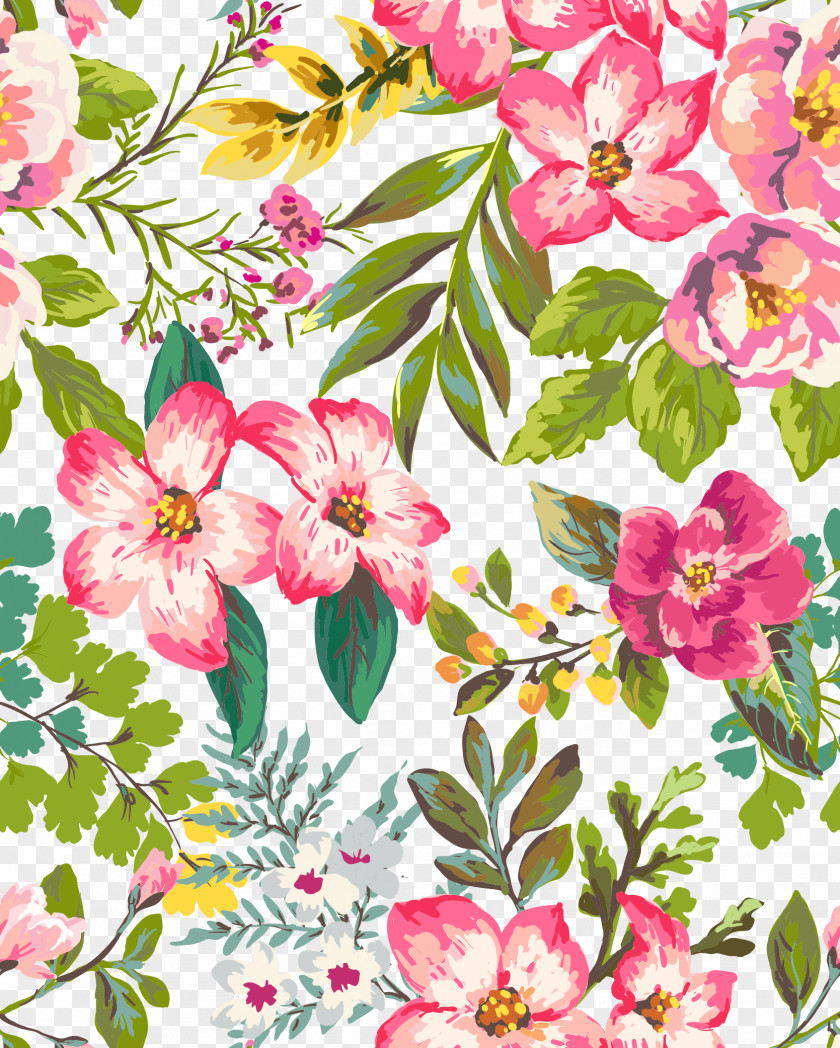 Beautiful Floral Background Vector Euclidean Drawing Flower Wallpaper PNG