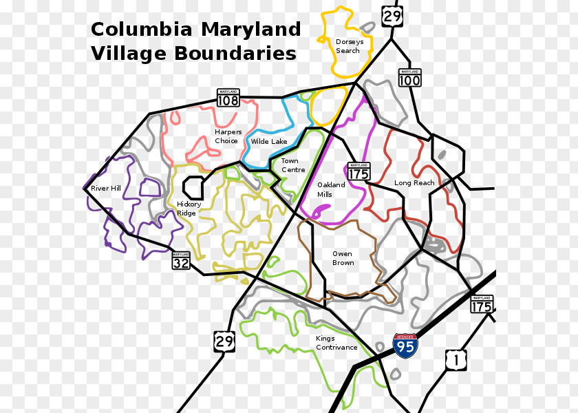 Map Columbia, MD Census-designated Place Article Location PNG