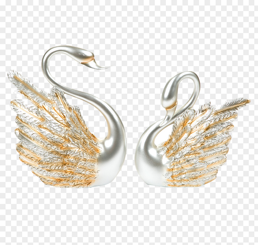 Swan Decoration Cygnini Earring Wedding PNG