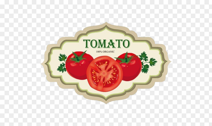 Tomato Creative Design Hamburger Label Ketchup PNG