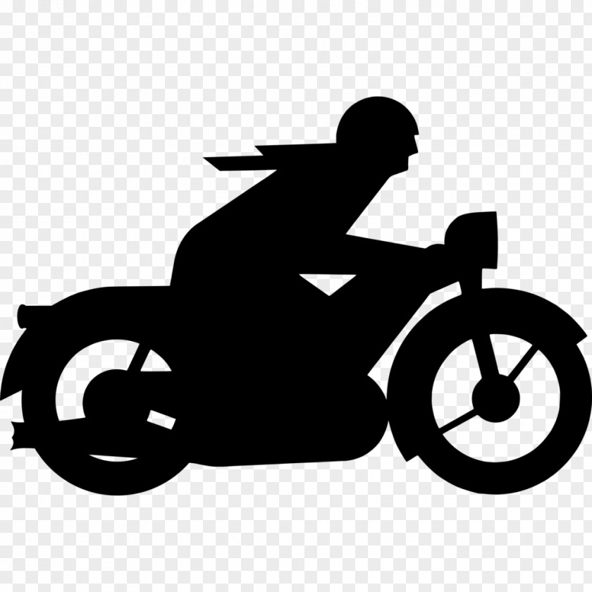 Blackandwhite Motorcycle Vehicle Silhouette Black-and-white PNG