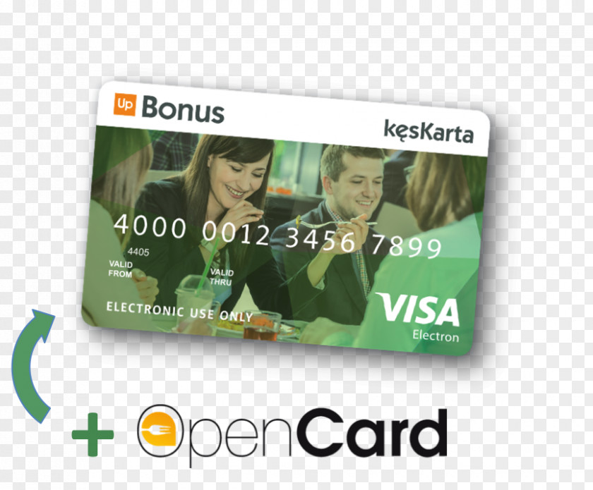 Bonus Card Poland Opencard Visa Meal Payment PNG