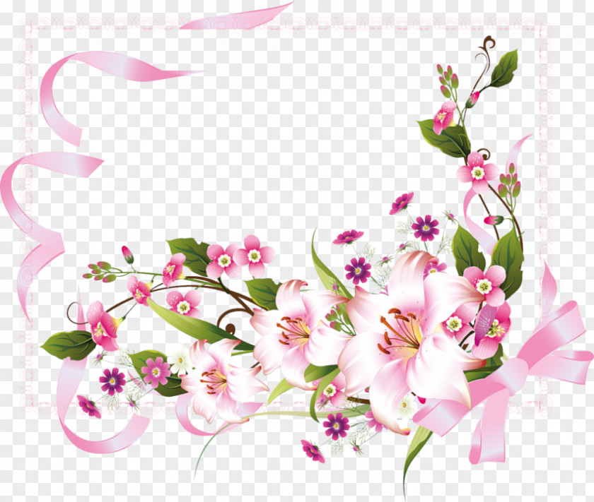 Flower Wedding Invitation Clip Art PNG