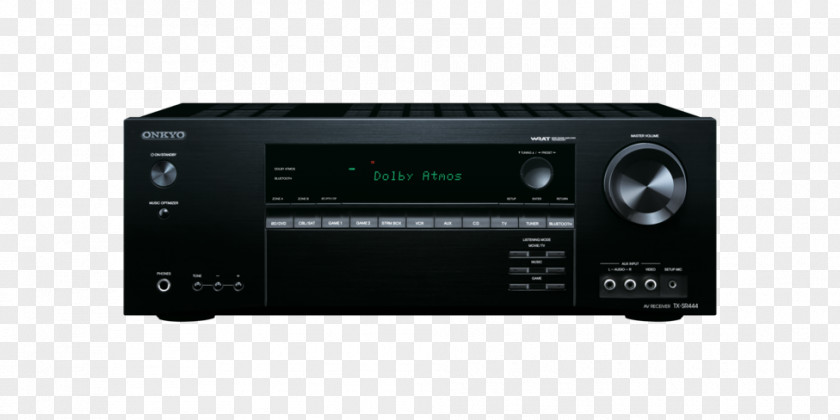 Home Theater Systems AV Receiver Dolby Atmos Onkyo TX-SR444 PNG