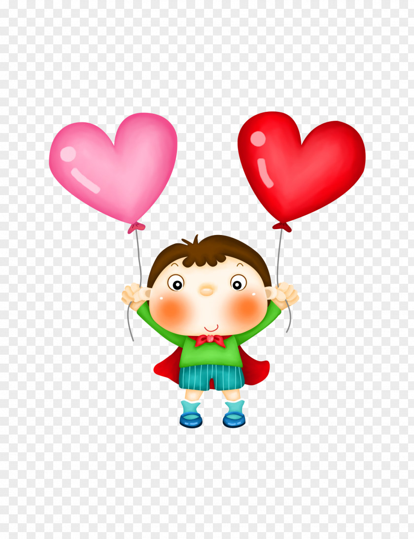 Beautiful Exquisite Cartoon Lovely Boy Superman Balloon Childrens Day Microsoft PowerPoint Template Clip Art PNG