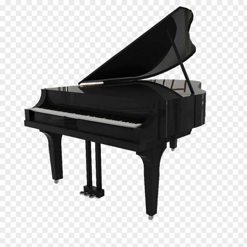 Black Piano Digital Electric Player Fortepiano PNG