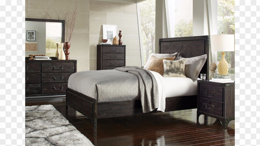 Bed Frame Bedroom Furniture Sets Industrial Style PNG