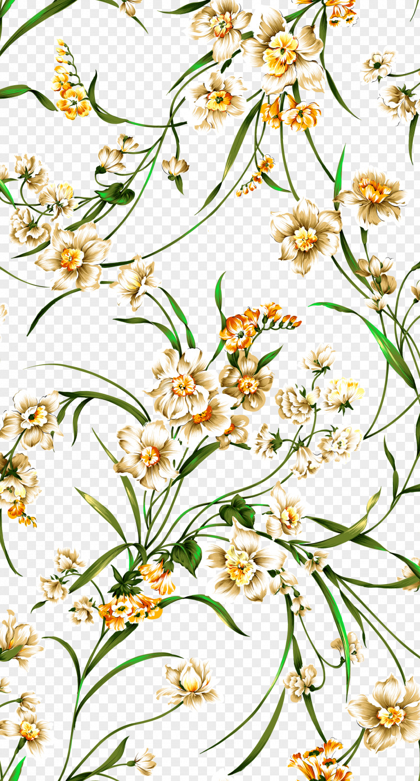 Hand-painted Orchid Pattern Background Orchids Flower Postgraduate Admission Test PNG