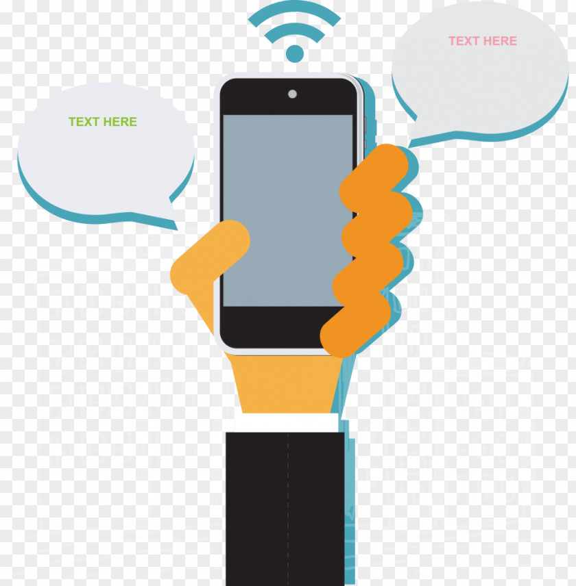 Vector Mobile Phone And Gesturing Smartphone PNG