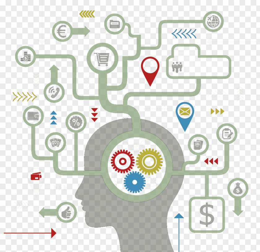 Business Brain Map Clip Art PNG