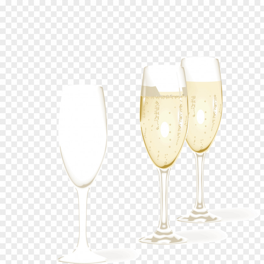 Champagne Vector Material Glass Wine New Years Eve PNG