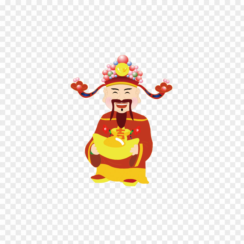 Chinese New Year God Of Wealth Caishen Cdr Dream Tudigong PNG