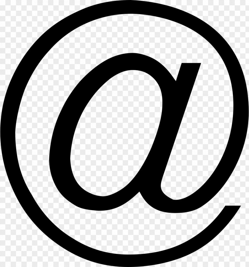 Email Circle Arroba White Clip Art PNG