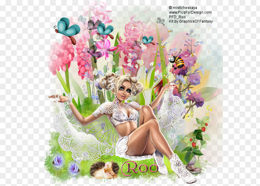 Enchanted Garden Floral Design Desktop Wallpaper Fairy Petal PNG