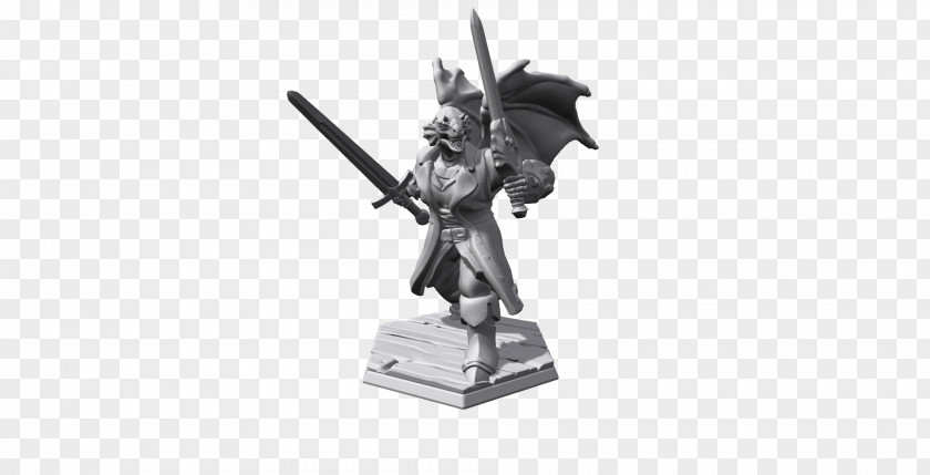 Dragonborn Sorcerer Statue Figurine PNG