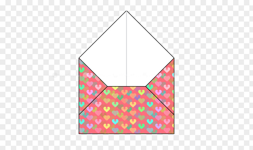 Triangle Origami Envelope Area Pattern PNG