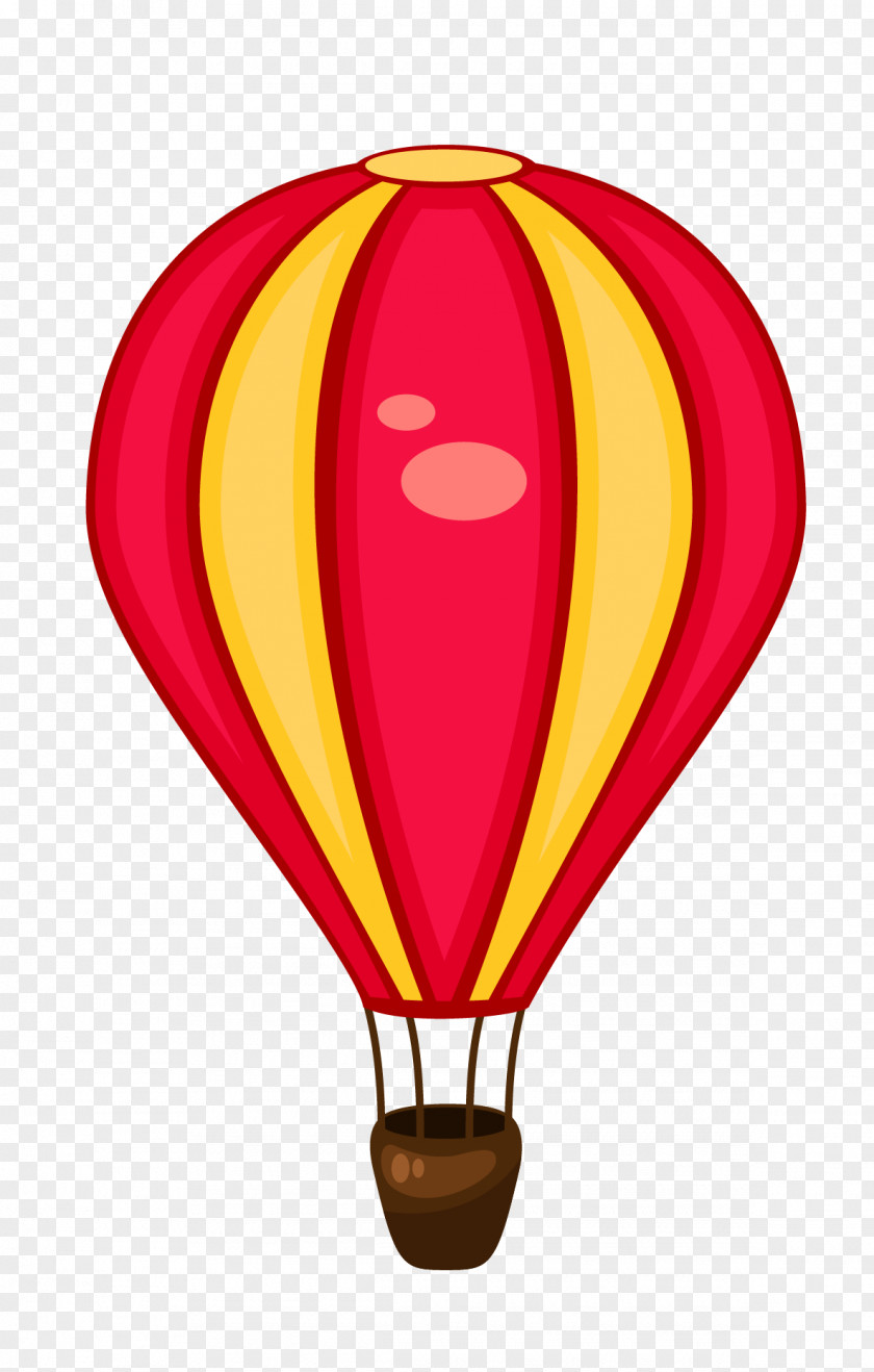 Vector Cartoon Red Balloon Material Hot Air Illustration PNG