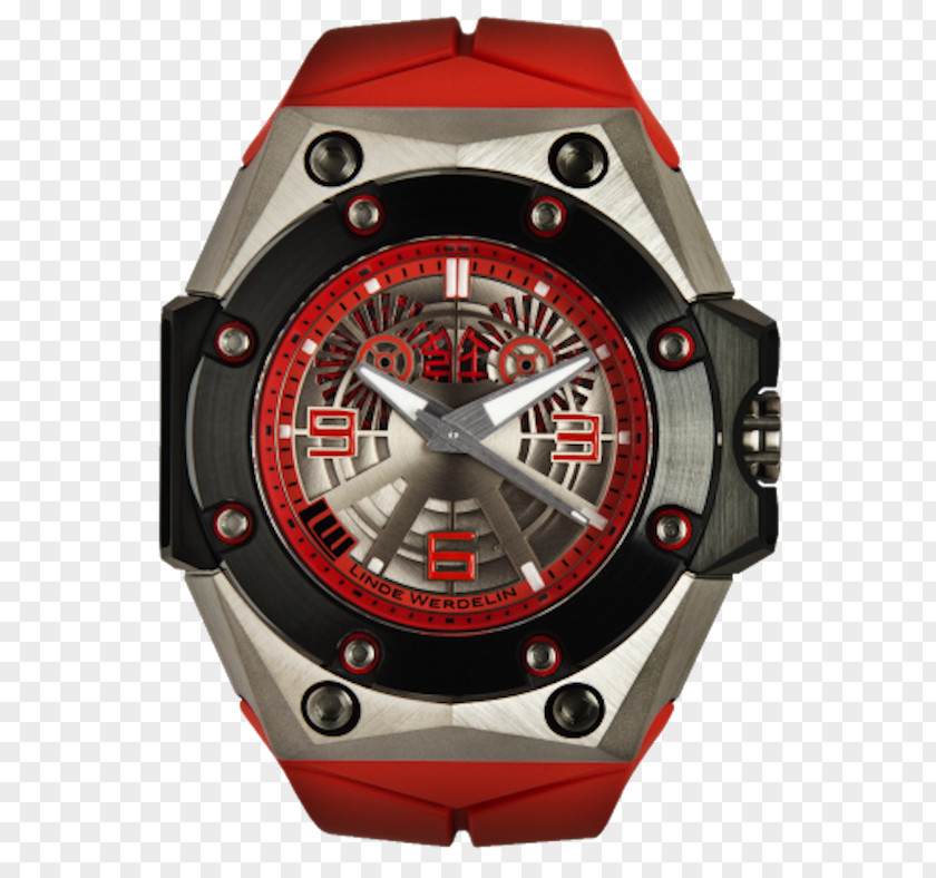 Watch Strap Titanium Red Linde Werdelin PNG
