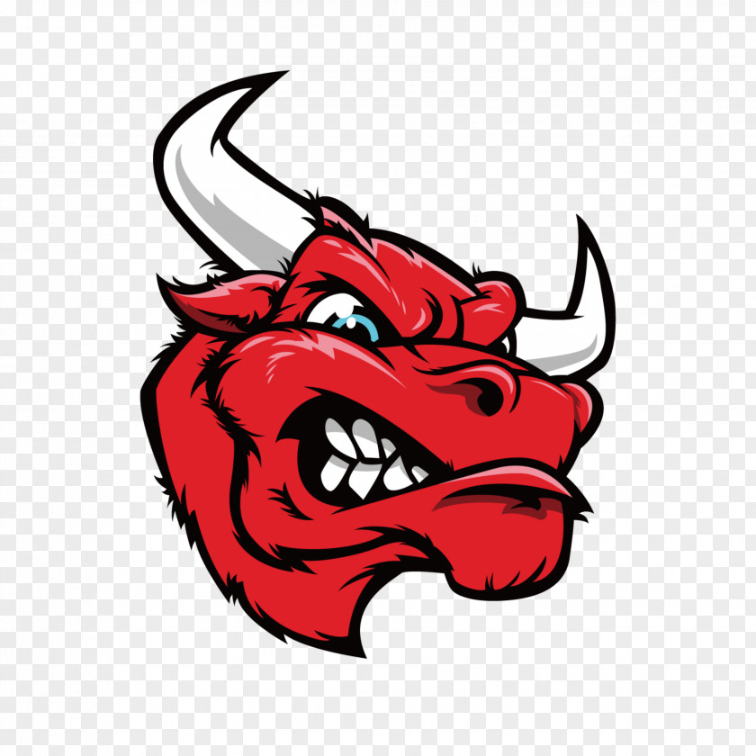 Red Head Demon Cartoon Horn PNG