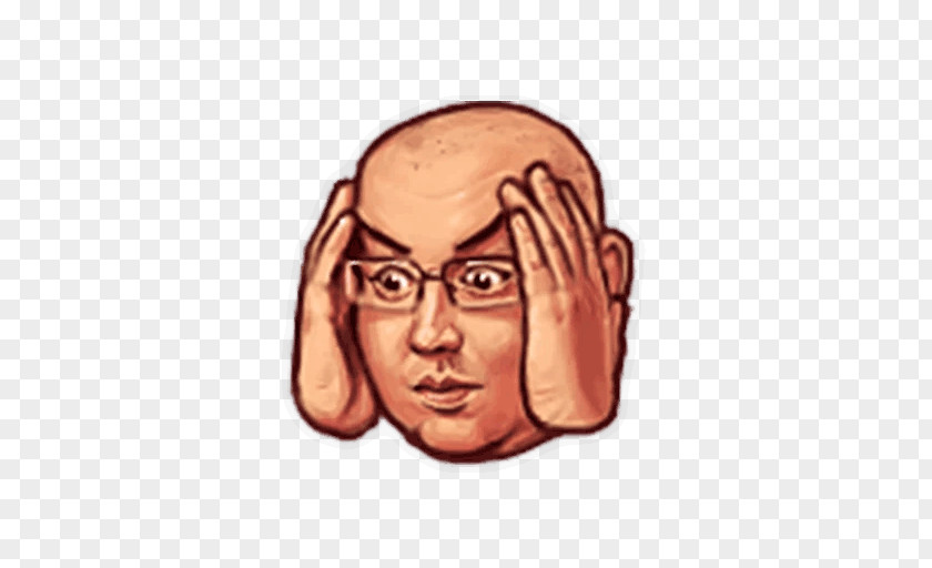 Telegram Sticker Forehead Cheek Twitch PNG