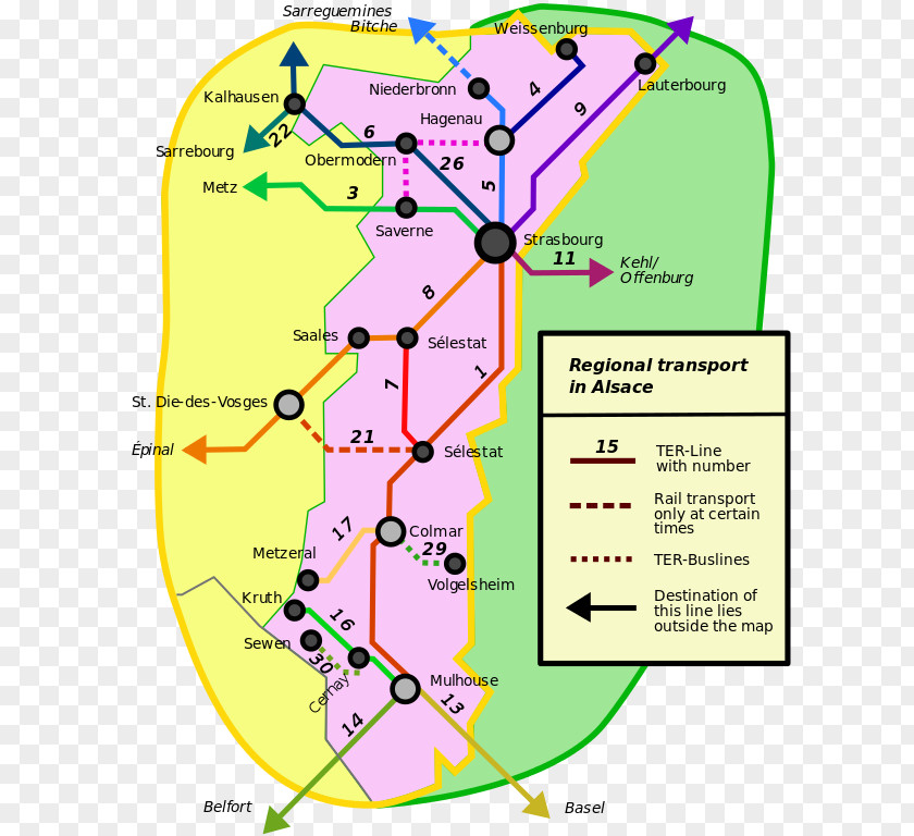 Train Mulhouse TER Alsace Transport Express Régional Rail PNG