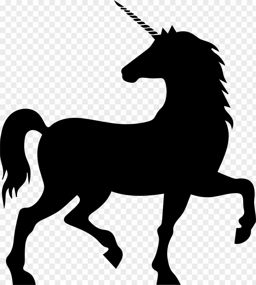 Unicorn Head Horse Silhouette Clip Art PNG