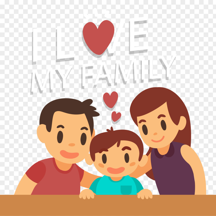 Vector Cute Family Parent Education School Child PNG