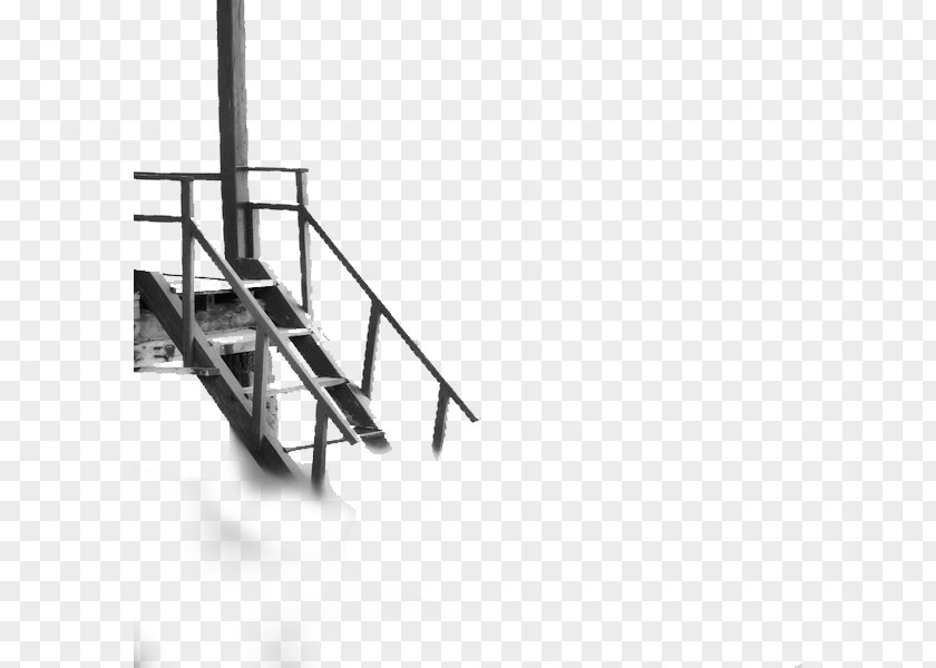 Wooden Stairs Photography Black And White Art PNG
