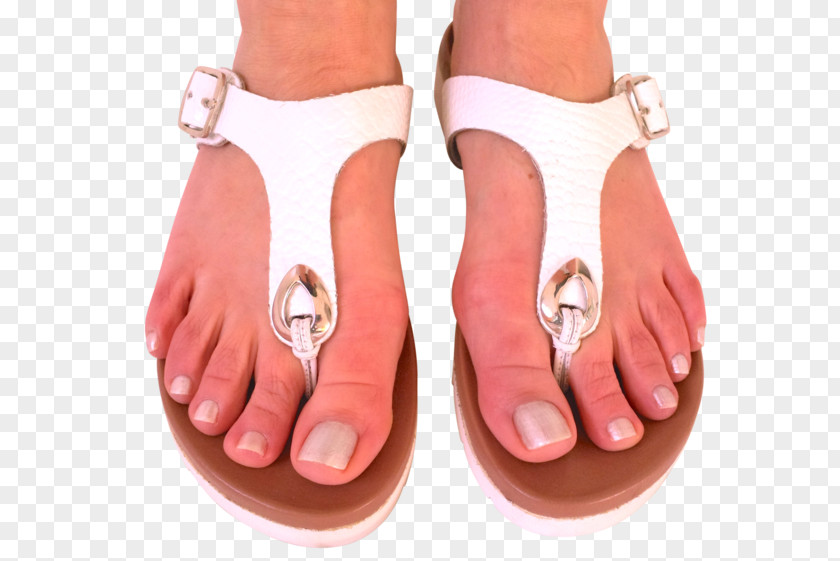 Nail Flip-flops Toe Shoe Peach PNG