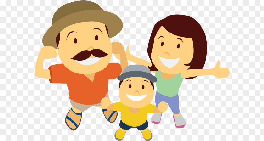 Pleased Family Pictures Kids Playing Cartoon PNG
