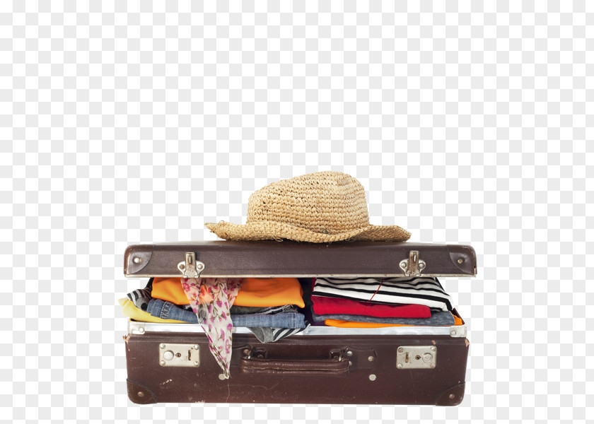 Suitcase Clothing Travel Vacation PNG