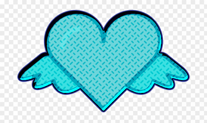 Symbol Heart Icon Valentines Wings PNG
