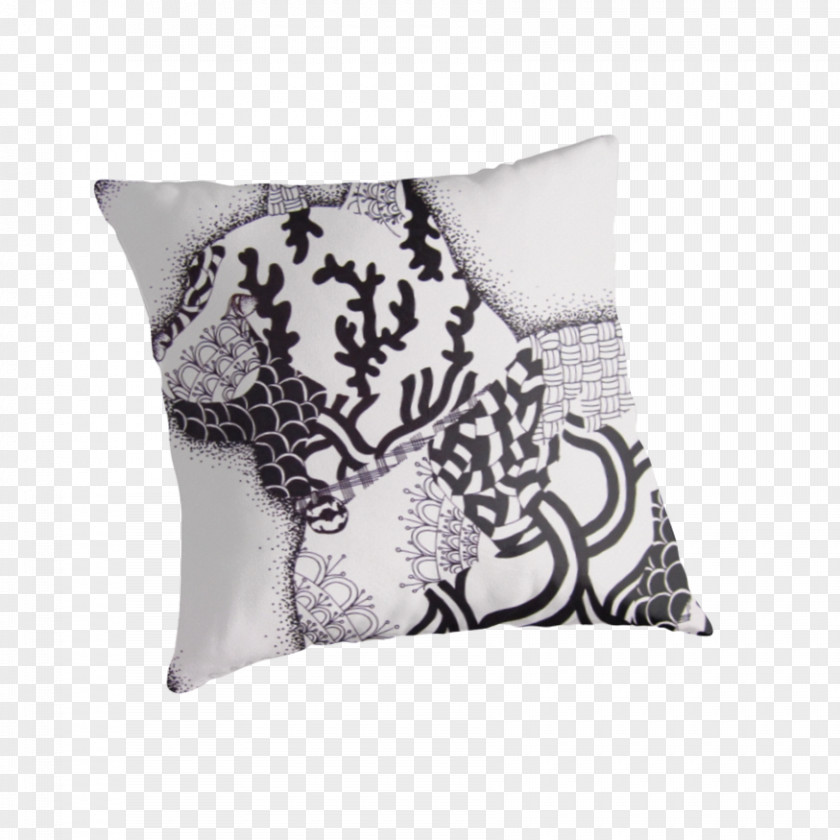 Zetangle Throw Pillows Cushion PNG