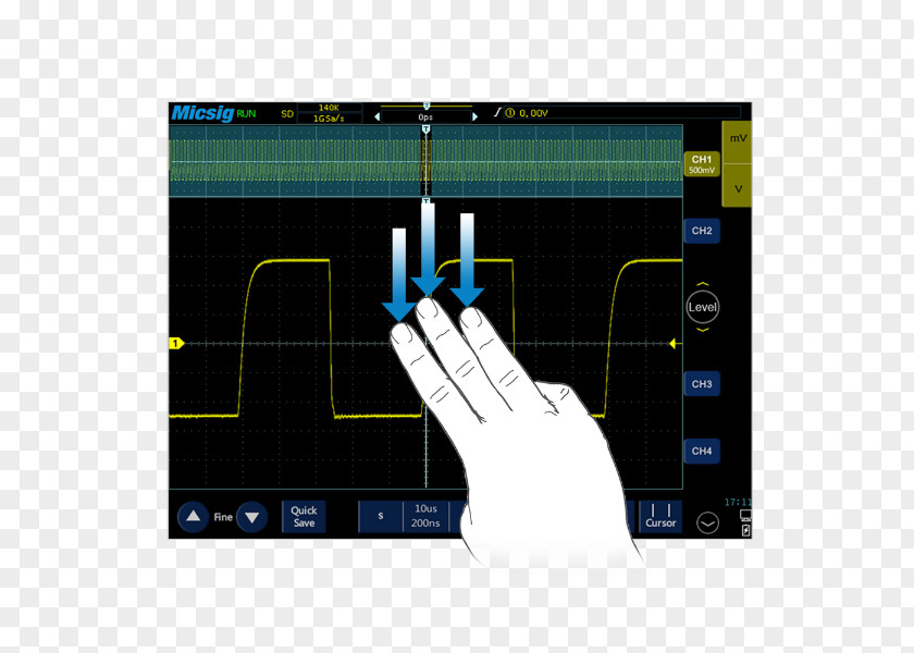 Gradient Division Line Digital Storage Oscilloscope Tablet Computers Data Waveform PNG