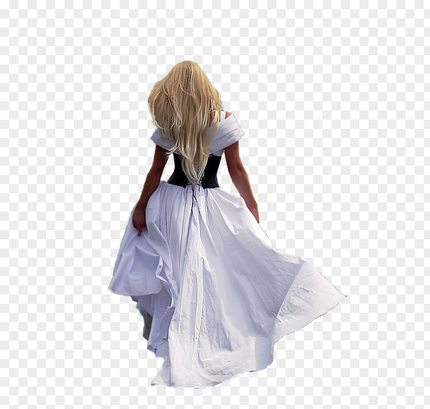 White Dress Gown Shoulder PNG